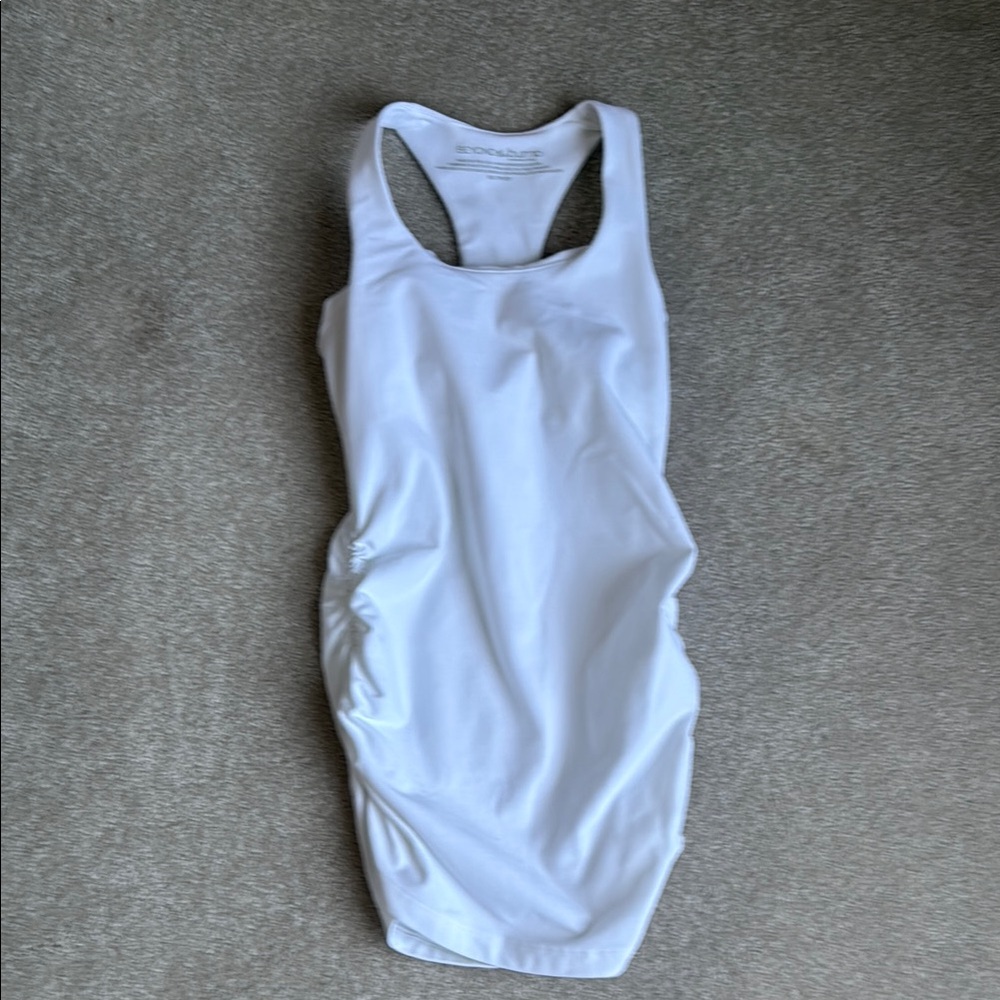 White Spacedye Bases Covered Maternity Tank